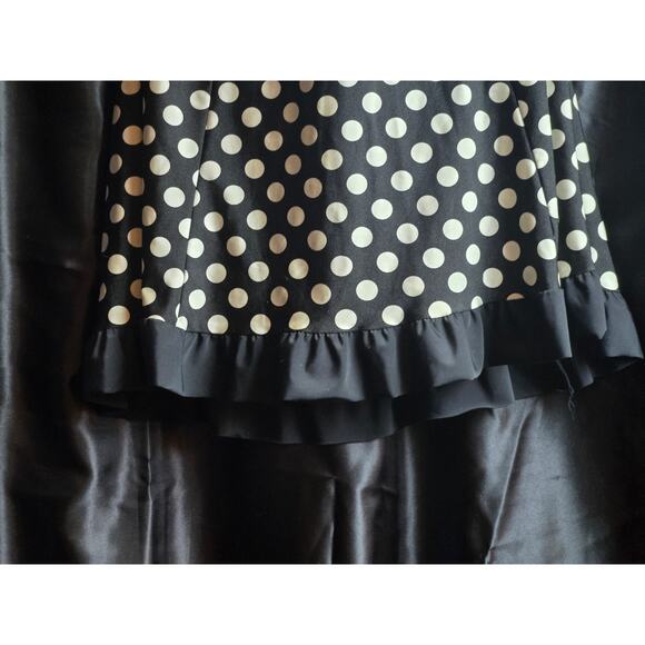 CAROL WIOR SZ 14 Swimdress Halter Bathing Suit Black White Polka Dot Swim Dress - Picture 3 of 10